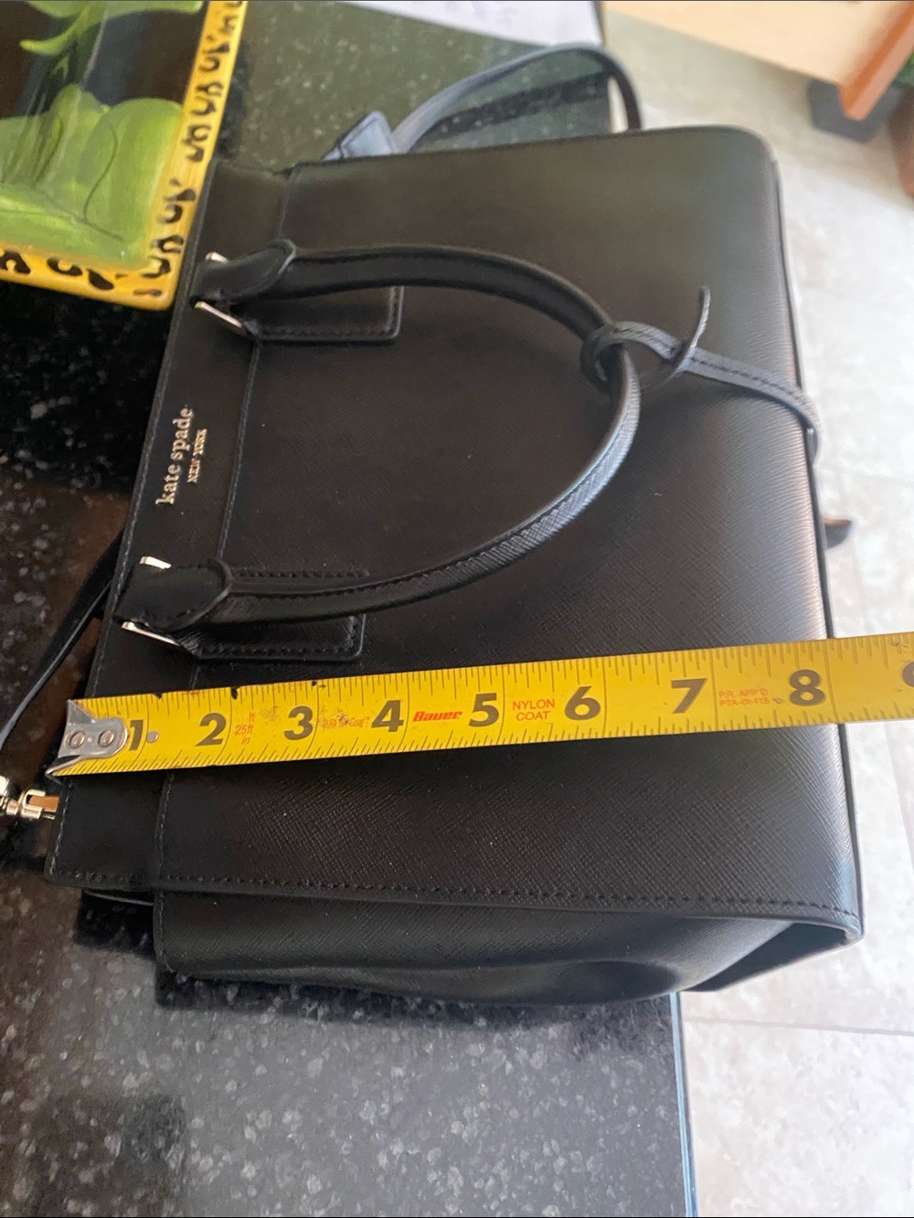 kate Spade Cameron Black Saffiano Leather Satchel with Removable Strap - Picture 10 of 10